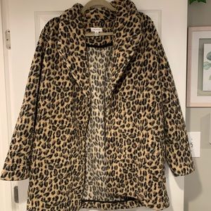 Cheetah print Calvin Klein Sherpa Jacket size L